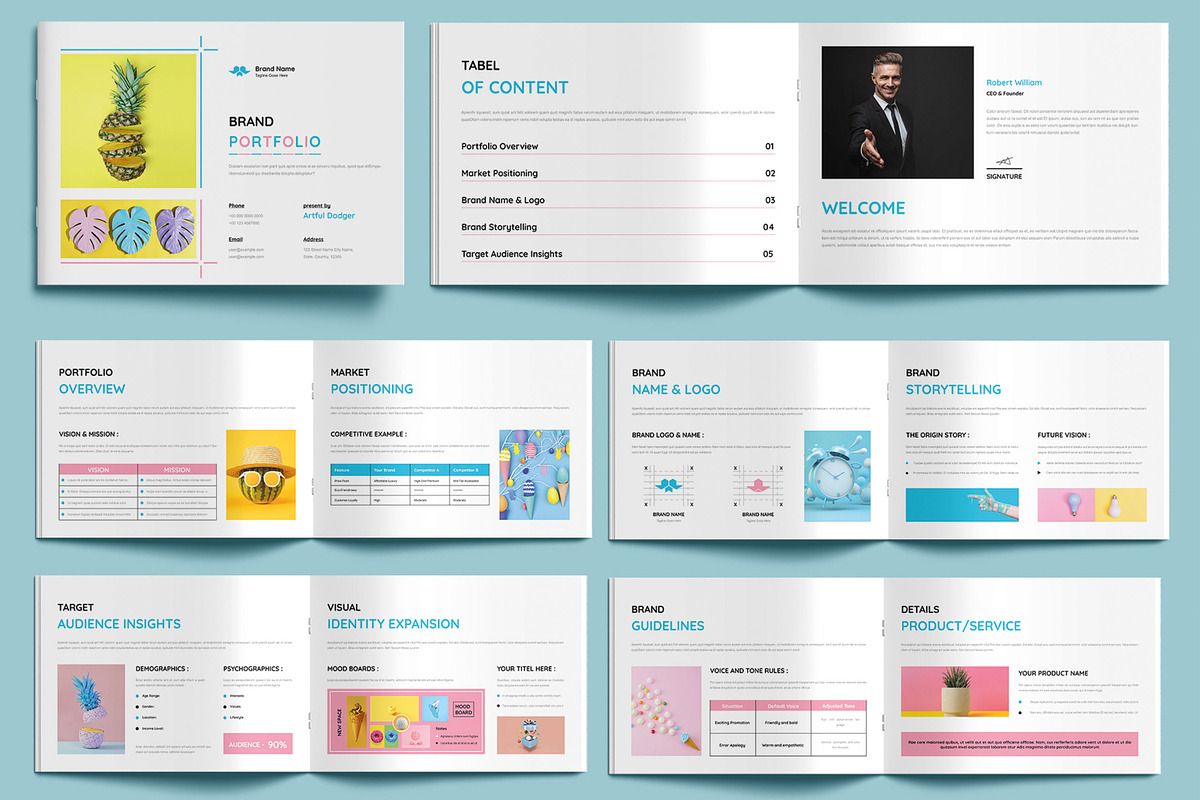 Minimal Brand Portfolio Template, a Brochure Template by MightyDesign (Photo 1 of 9)