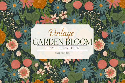 Vintage Garden Bloom Floral Pattern