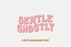Gentle Ghostly halloween font, a Script Font by supfonts