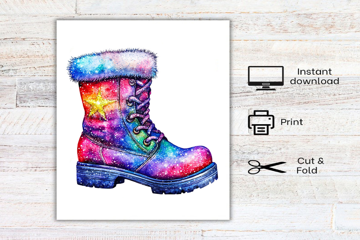 Watercolor Christmas Clipart Bundle, an Illustration by Canvas Craft (Photo 7 of 7)