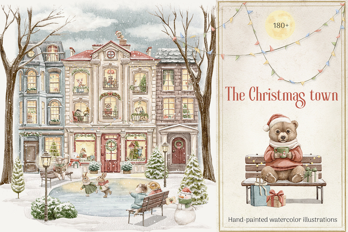The Christmas town, an Animal Illustration by Mimomy (Photo 1 of 14)