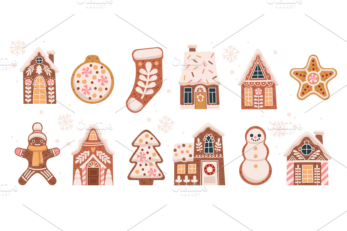 Gingerbread cookies. Homemade winter, an Object Illustration by YummyBuum
