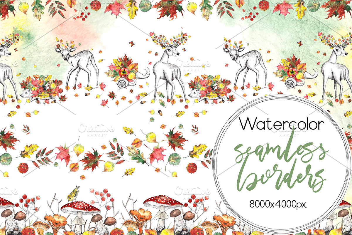 Autumn. Watercolor & graphic set, an Object Graphic by Ana-Sakuta (Photo 10 of 15)