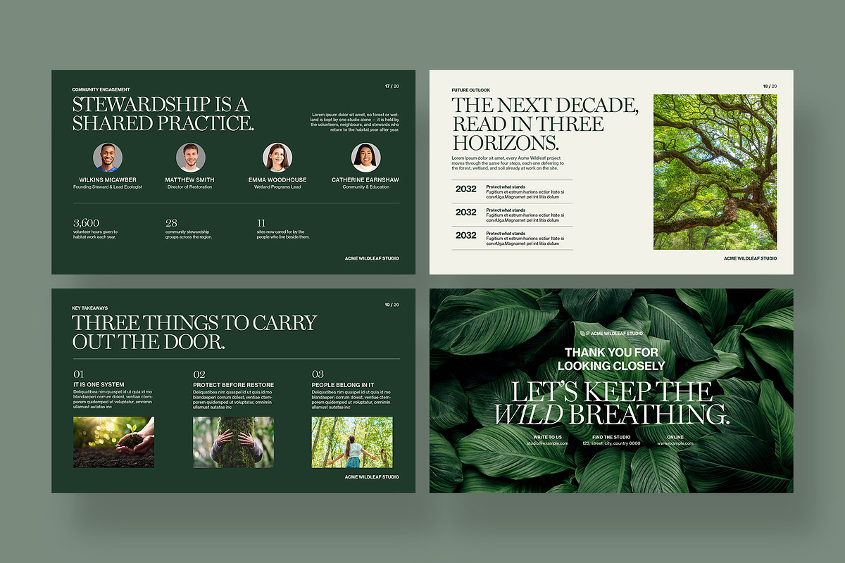 Nature Presentation Template, a Presentation Template by BrandPacks (Photo 6 of 7)