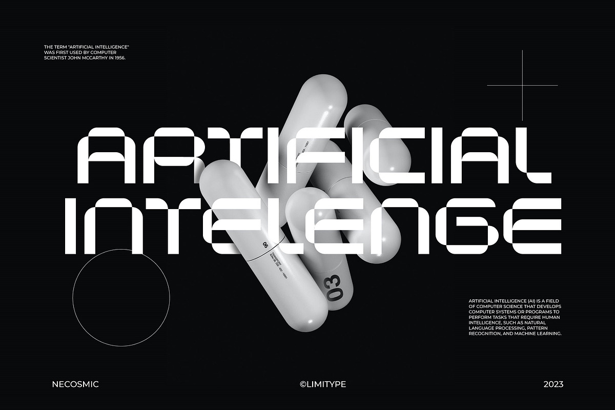Necosmic - Futuristic Font, a Sans Serif Font by limitype (Photo 4 of 11)