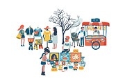 Doodle retro flea market set, a Decorative Illustration by Wanwiss (Thumbnail 4 of 9)