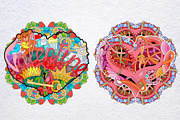 Hearts zentangle 2, a Decorative Illustration by Watercolor fantasy (Thumbnail 5 of 8)