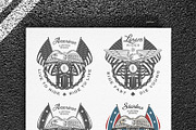 Vintage motorcycle emblems, an Illustration by 1baranov (Thumbnail 1 of 3)