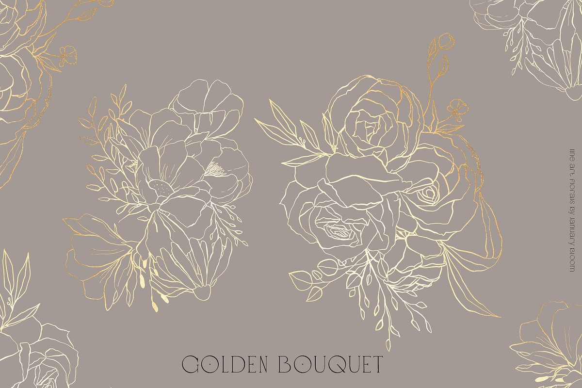 Floral Line Art & Botanical Clipart, an Illustration by January Bloom (Photo 10 of 13)