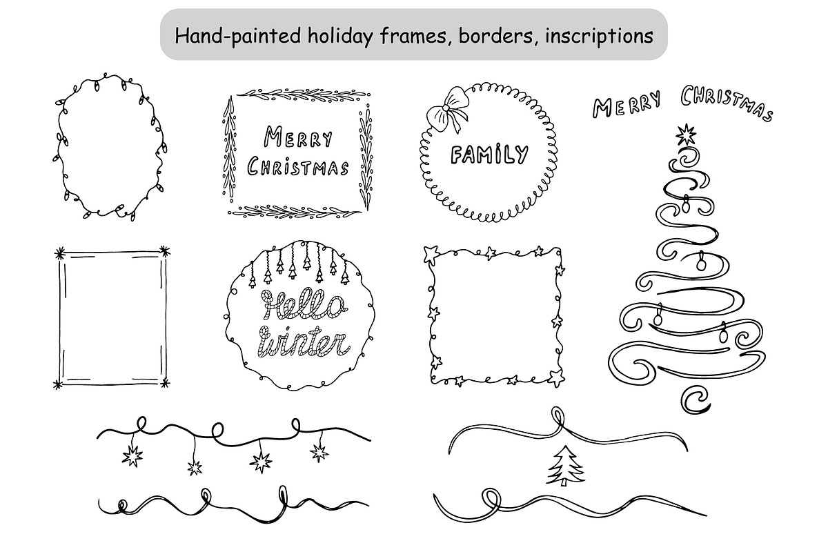 Hand-Drawn Happy Family Christmas, a Seasonal Illustration by Irina Avdeeva (Photo 3 of 9)