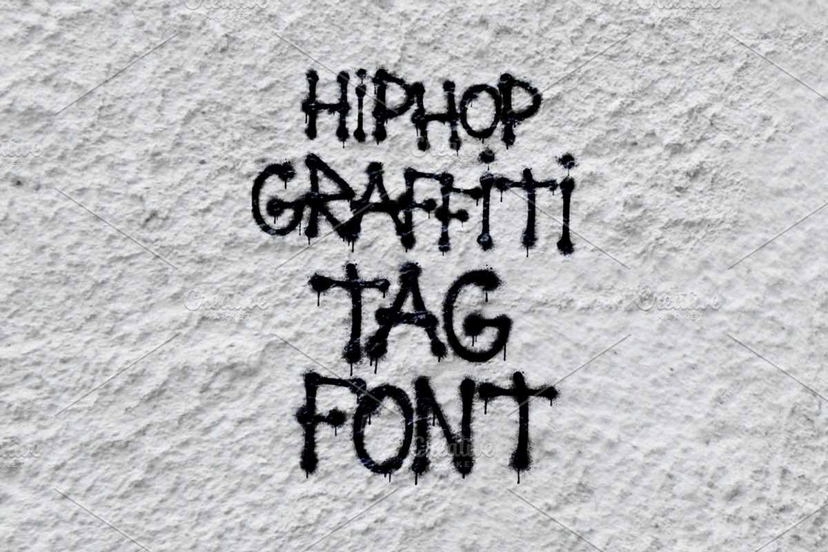 Hip Hop Graffiti Tag Spray Font, an Object Graphic by AntonyChernianu (Photo 1 of 3)