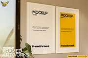 Framed Artwork on the Wall Mockup, a Merchandise Mockup by Banana Mockups (Thumbnail 1 of 5)