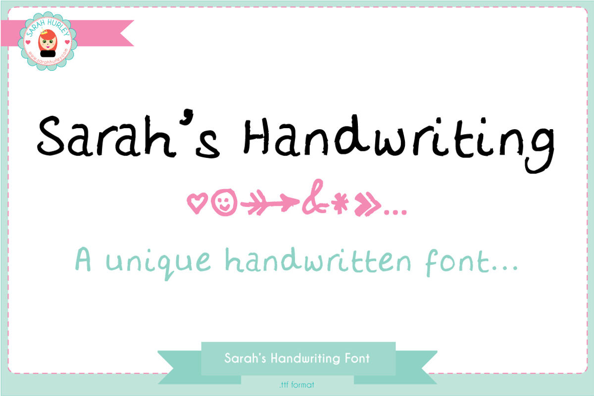 Sarah's Handwriting Font