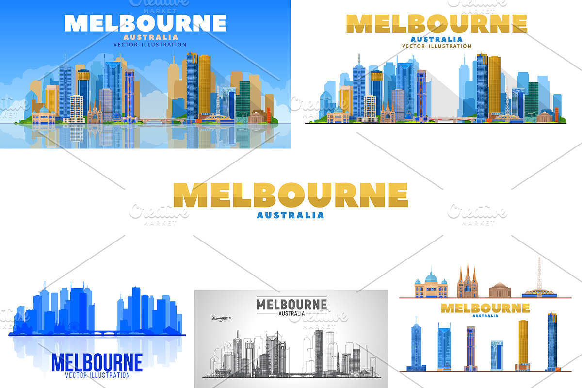Melbourne Australia skyline, an Illustration by Sky and glass (Photo 1 of 6)