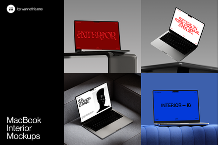 MacBook Interior Mockups, a Mac Mockup by Wannathis.one