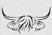 Vector of highland cow head design., an Animal Illustration by yod67 (Thumbnail 2 of 2)