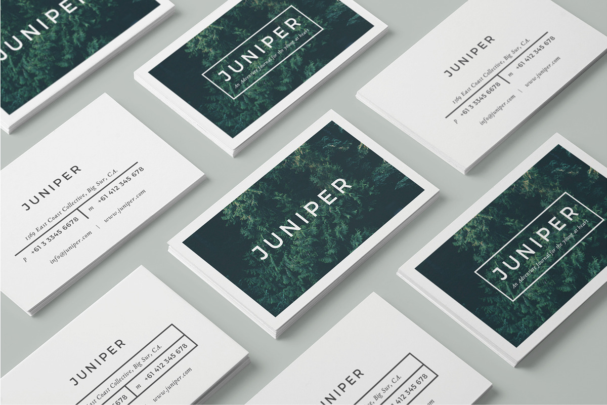 J U N I P E R Business Card Template, a Business Card Template by 46&2 Collective (Photo 2 of 9)