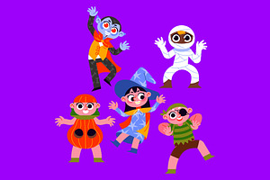 Costume Party Asset Illustration, an Illustration by graphicook