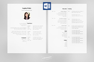 Balanced Resume CV Docx Template