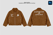 vintage leather jacket mockup, an Apparel Mockup by Barmecide Mockup Studio (Thumbnail 1 of 3)