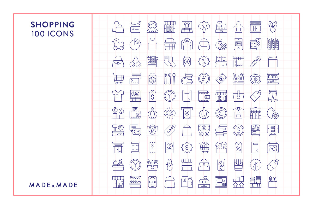 Shopping Line Icons, an Outline Icon by Made by Made (Photo 5 of 7)