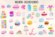 35 Yummy French Macarons Watercolor, a Food Illustration by Violet LeBeaux (Thumbnail 2 of 3)