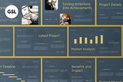 Blue Project Proposal Google Slide, a Presentation Template by graphicook (Thumbnail 1 of 4)