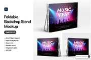 Foldable Backdrop Stand Mockup, an Advertising Mockup by SLAB! Design (Thumbnail 1 of 5)