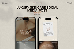 Glow Up Skincare Post Designs, a Social Media Template by Pixel Grid