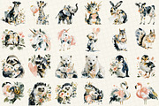 Romantic Set of Valentine Animals, an Illustration by DreamCafeArt (Thumbnail 3 of 6)