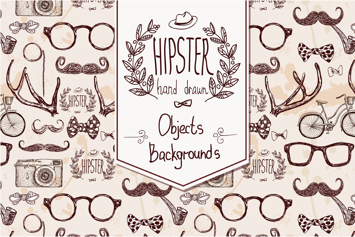Hipster hand drawn, an Object Illustration by iriskana (Photo 1 of 5)