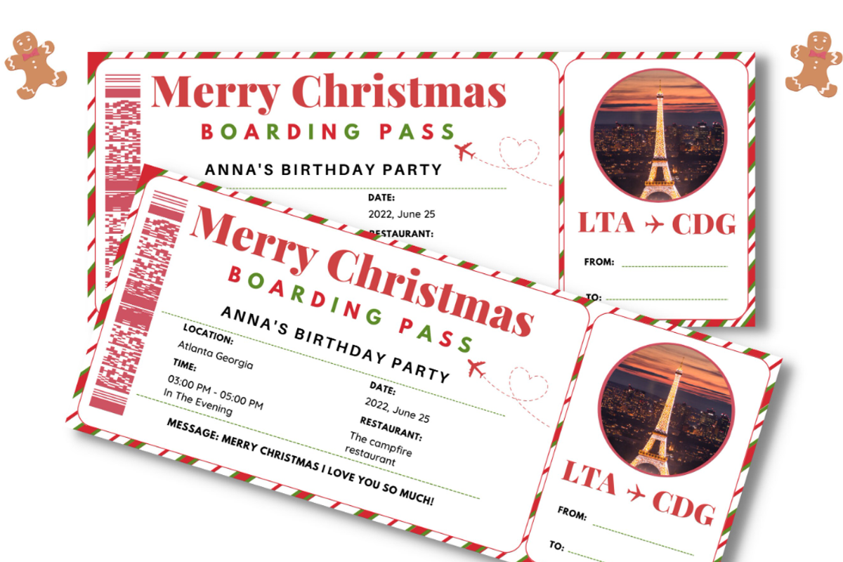 Editable Boarding Pass Template, a Card Template by YasdeyDesigns (Photo 2 of 8)
