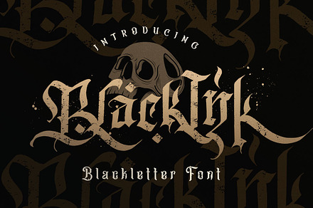 Blackink - Blackletter Font, a Blackletter Font by Dirtyline Studio