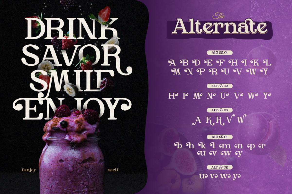 Funjoy, a Serif Font by Burntilldead (Photo 7 of 12)