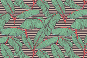 Tropical palm leaves patterns, a Pattern Graphic by Julia Bilenko (Thumbnail 6 of 7)