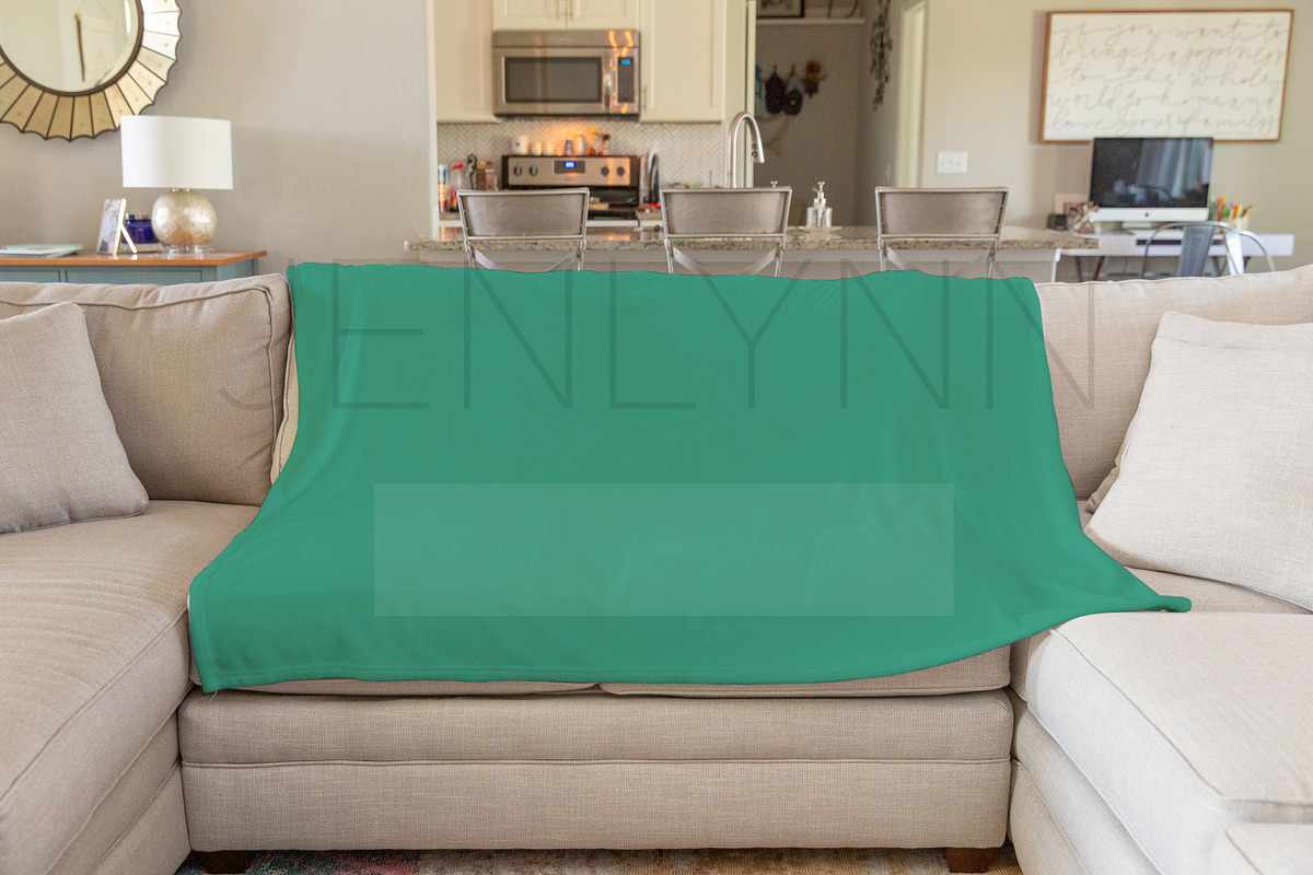 Minky Blanket Mockup on Couch #BH06, a Product Mockup by JENLYNN Stock Shop (Photo 4 of 7)