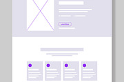 Modern Landing Page Wireframe, a Wireframe Template by MightyDesign (Thumbnail 3 of 9)