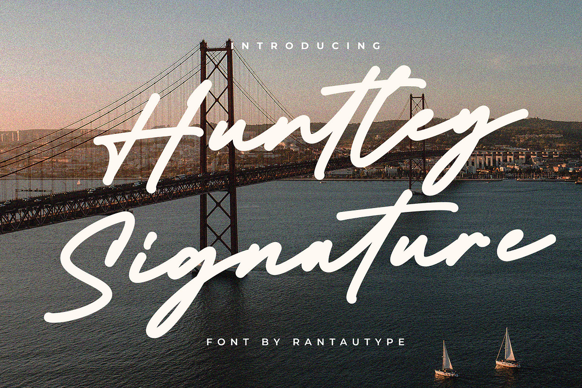 Huntley Signature Font, a Handwritten Font by RantautypeStudio (Photo 1 of 13)