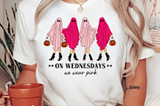 On Wednesdays We Wear Pink Ghost PNG, an Illustration by Craft Nest (Thumbnail 2 of 6)