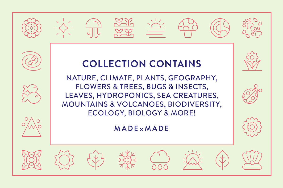 Nature Line Icons, an Outline Icon by Made by Made (Photo 2 of 7)