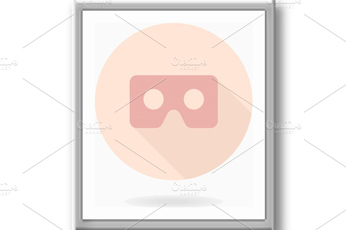 Fine Flat Icon With VR Logo, an Icon by FineArtStudio (Photo 3 of 3)