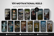 100 Motivational Reels Templates, a Social Media Template by DigiPax (Thumbnail 1 of 10)