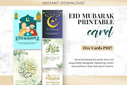 Eid Mubarak Printable Planner Card, a Card Template by Snapybiz (Thumbnail 1 of 6)