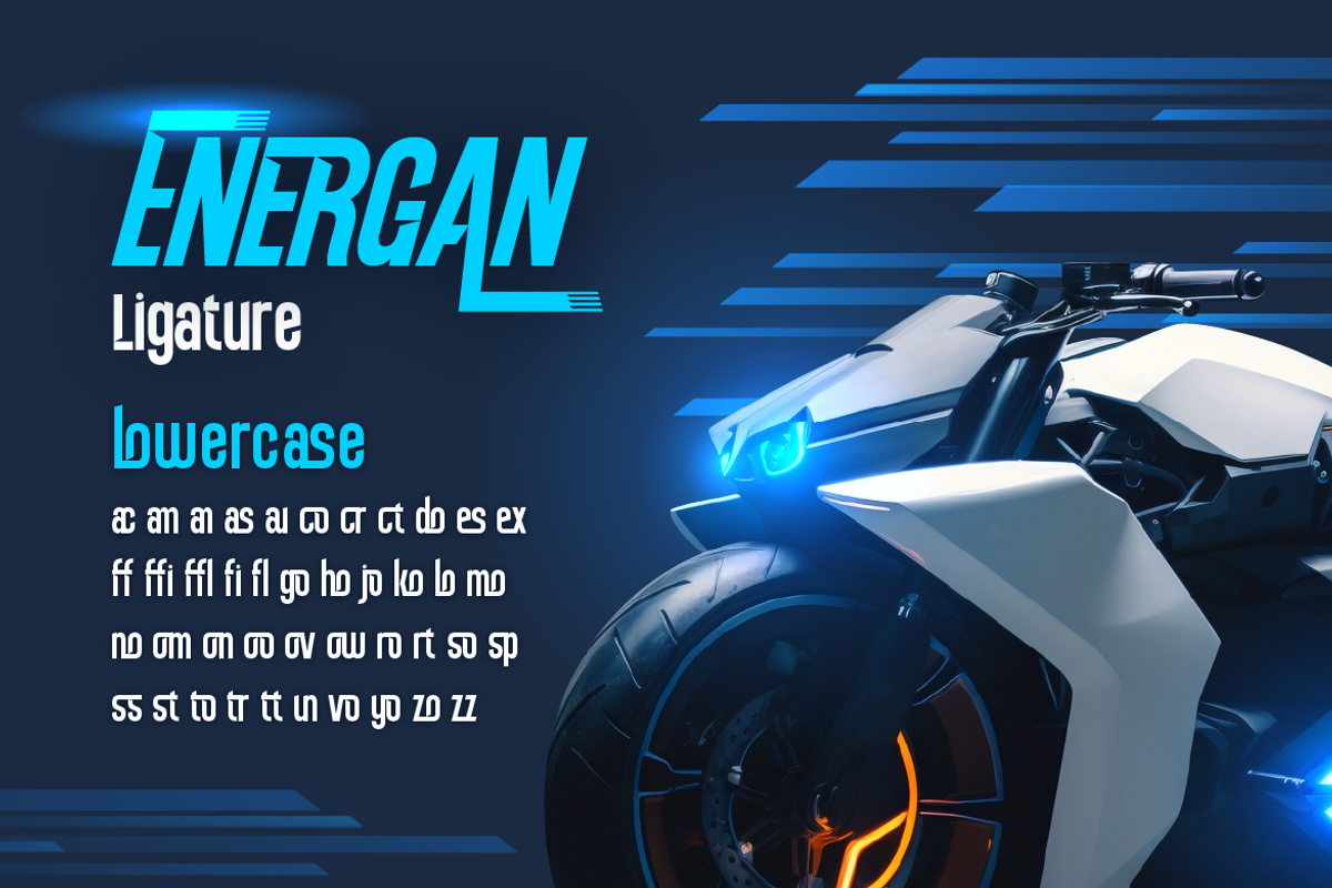 Energan, a Sans Serif Font by Burntilldead (Photo 7 of 12)