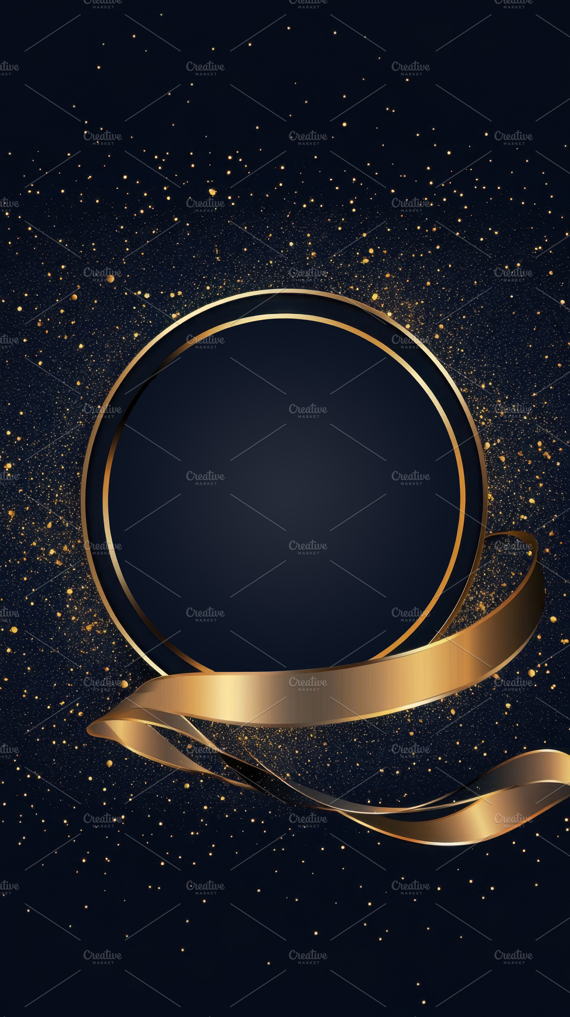 Gold-ribboned circle design, a Photo by Beautiful things