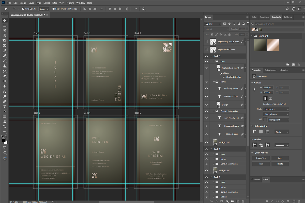 Vangard Business Card - 5 Bundles, a Business Card Template by Ctrl space studio (Photo 6 of 9)