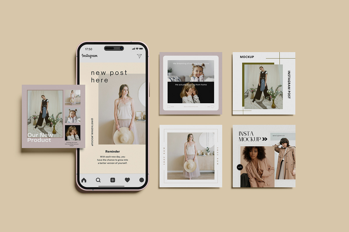Instagram Post Mockup, a Print Template by Difa Design (Photo 2 of 9)
