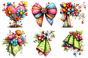 Whimsical Spring Gingham Clipart, an Illustration by Daily.Designs (Thumbnail 6 of 7)