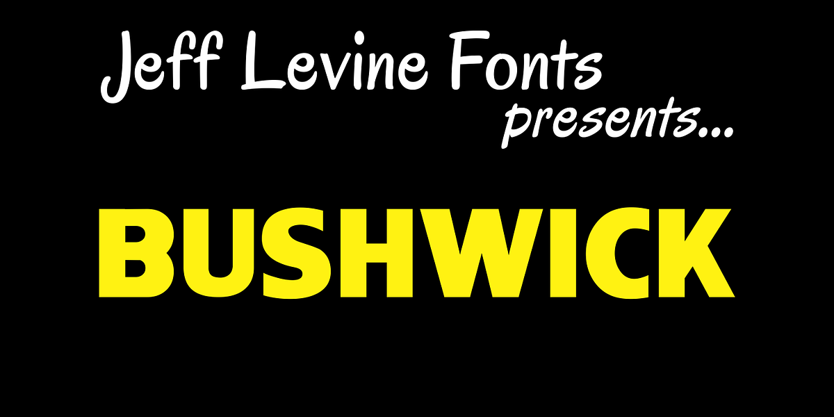 Bushwick JNL, a Sans Serif Font by Jeff Levine Fonts