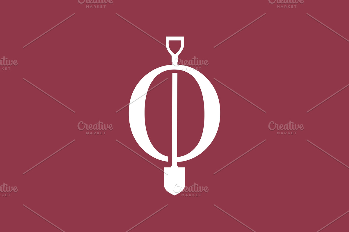 o letter shovel spade logo vector, a Branding & Logo Template by VASTARD STUDIO